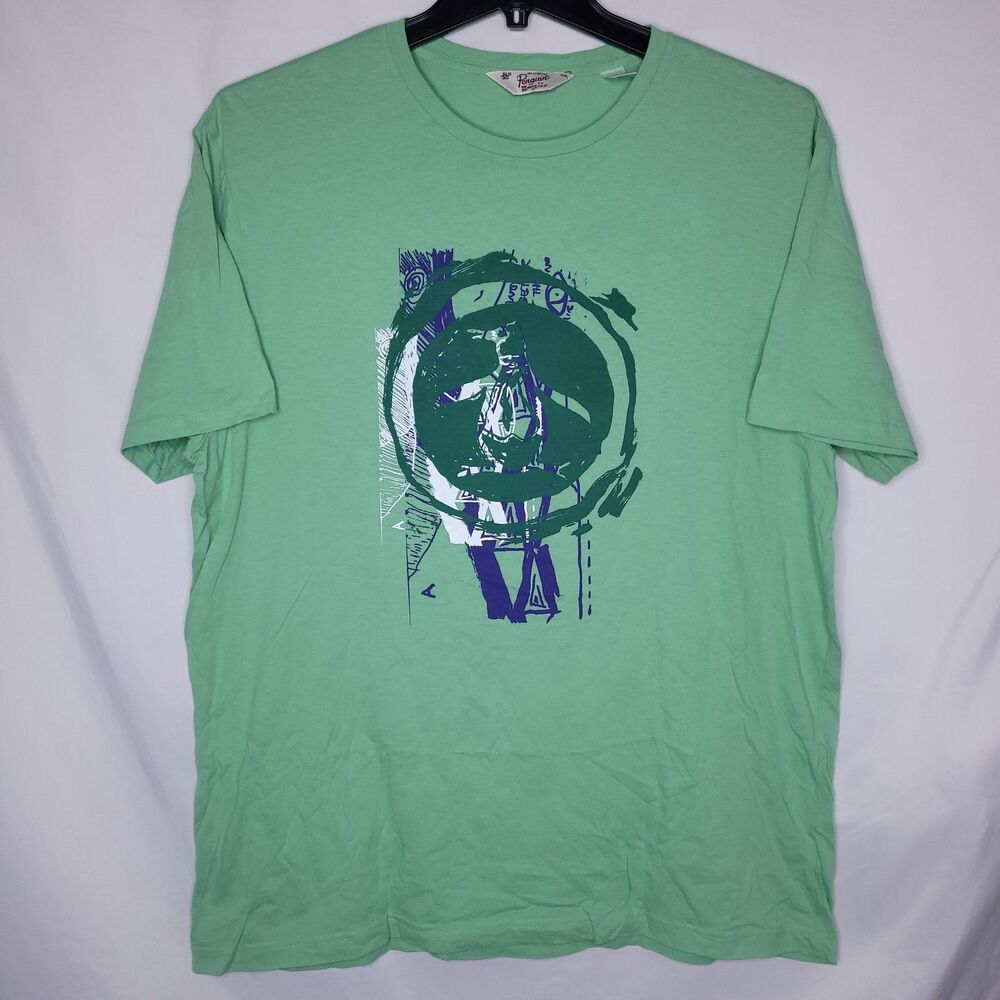 Penguin T Shirt Mens XXL Green Short Sleeve Graphic Logo